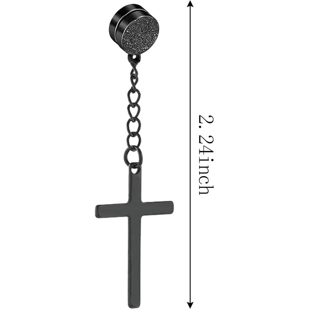 Pendientes Magnéticos Unisex NEWITIN Acero Inoxidable 4 Pares