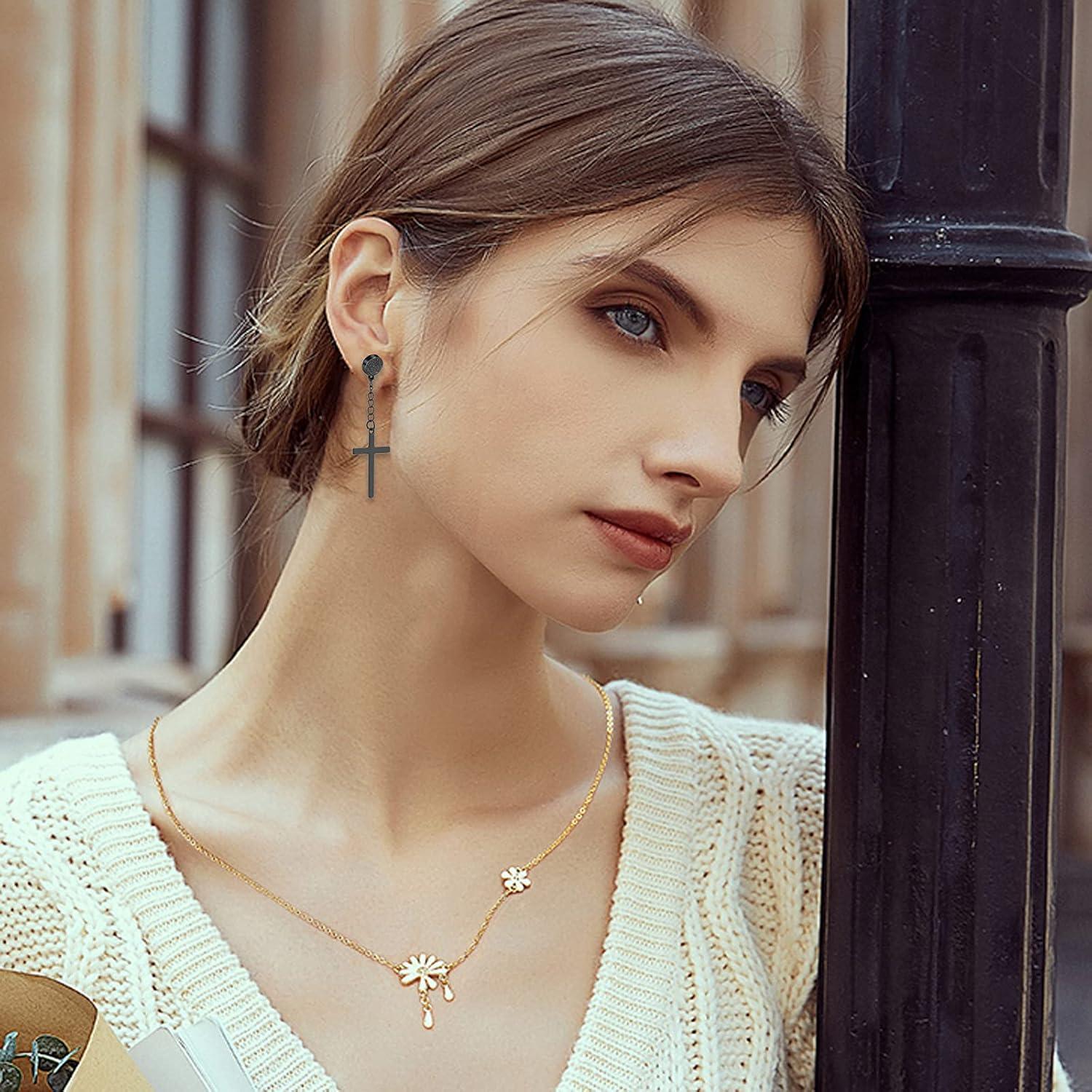 Pendientes Magnéticos Unisex NEWITIN Acero Inoxidable 4 Pares