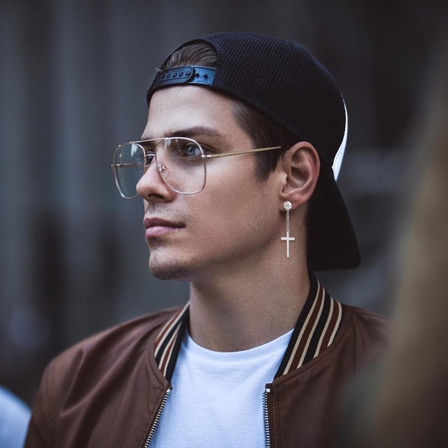 Pendientes Magnéticos Unisex NEWITIN Acero Inoxidable 4 Pares