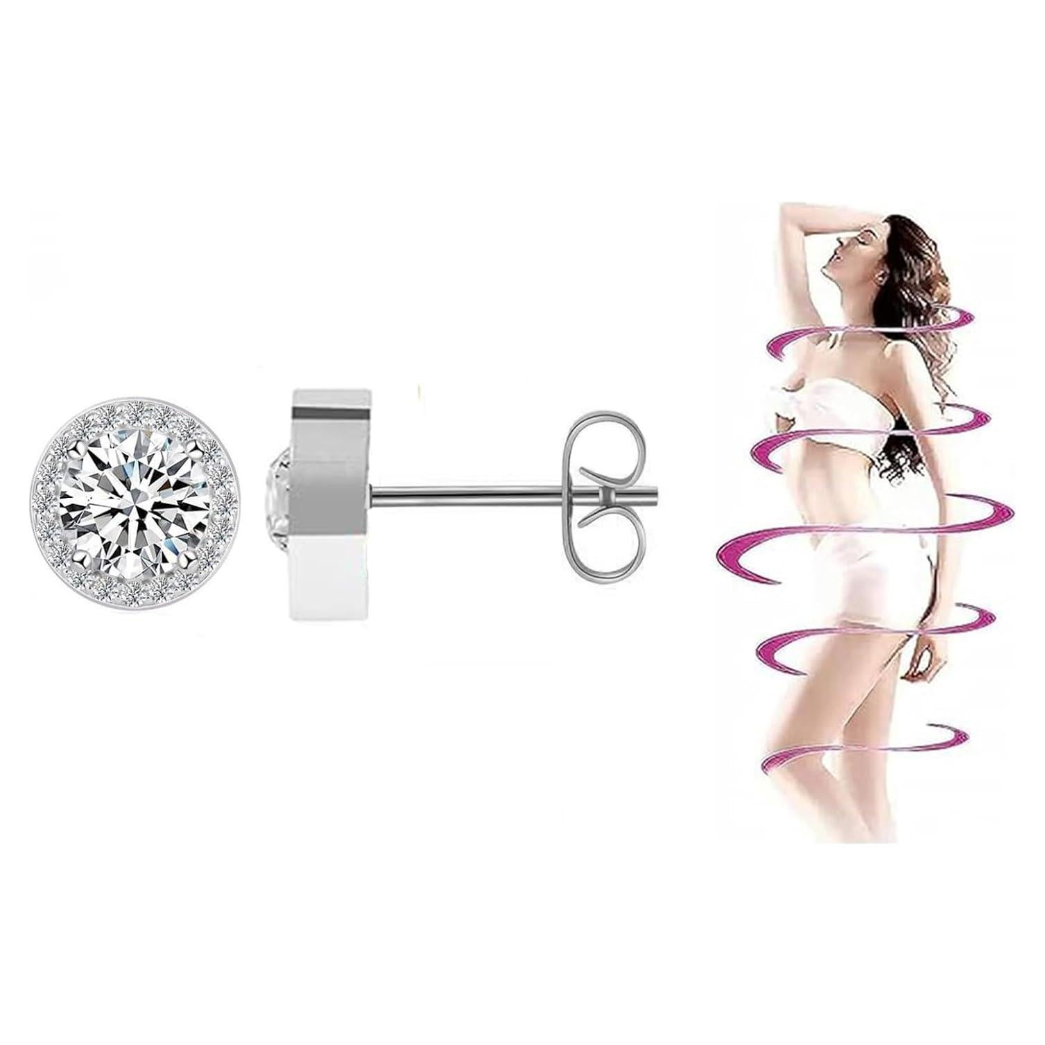 Pendientes Linfáticos de Germanio Linfvity para Mujeres Plata