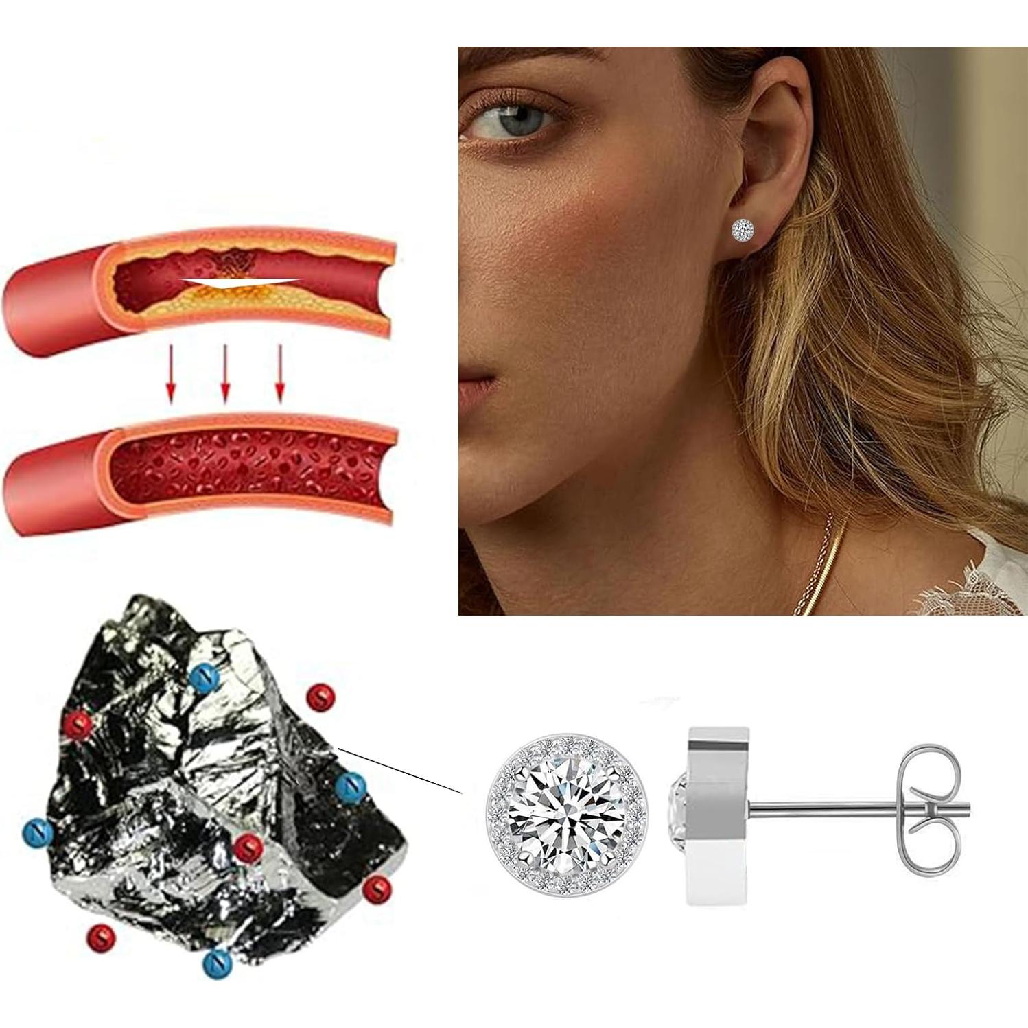 Pendientes Linfáticos de Germanio Linfvity para Mujeres Plata