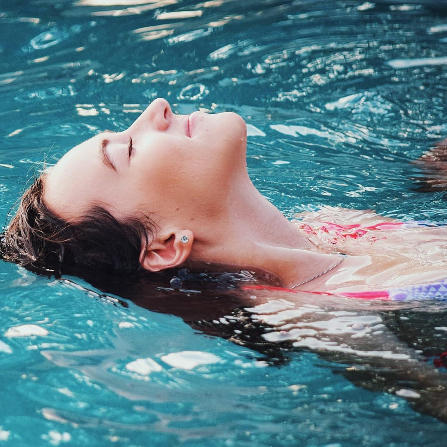 Pendientes de Titanio Hipoalergénicos MJust 20G con Circonio