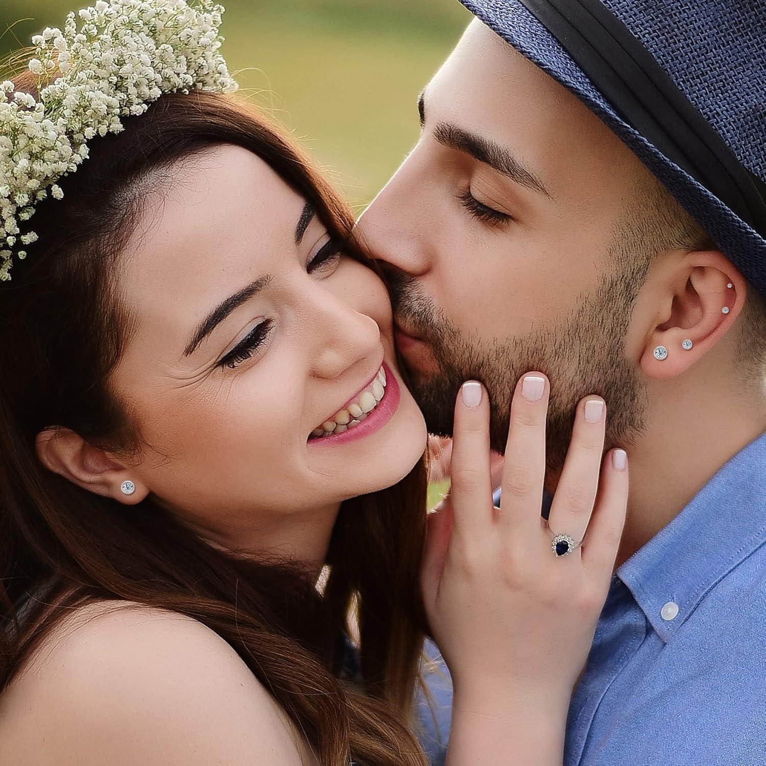 Pendientes de Titanio Hipoalergénicos MJust 20G con Circonio