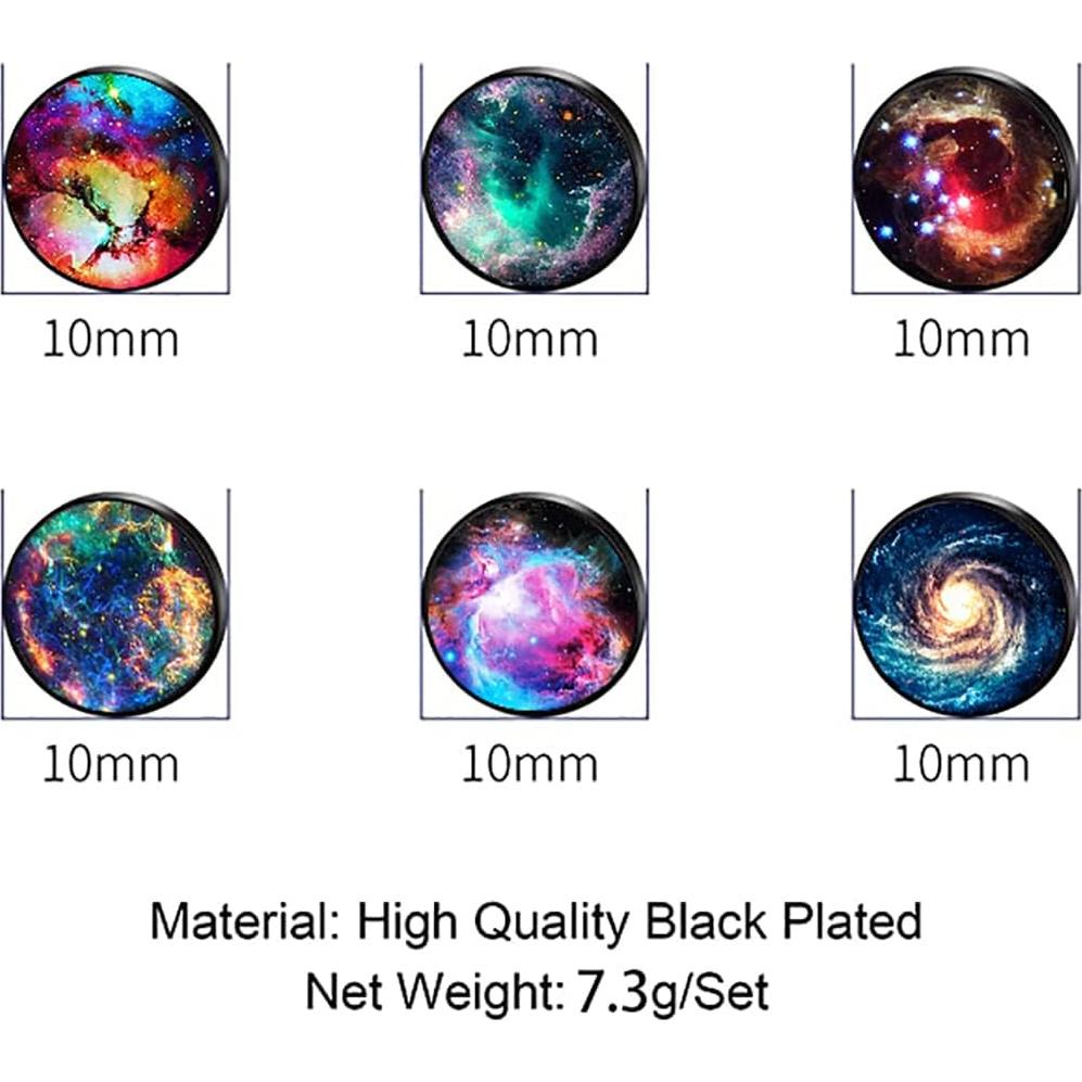 Set de 6 Pares Pendientes Hipoalergénicos SIISPRI Acero Inoxidable 10mm