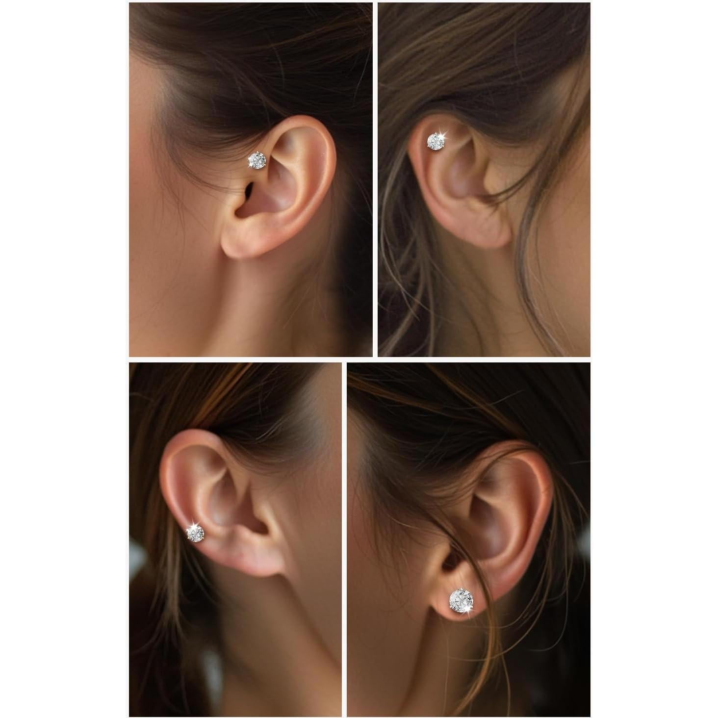 Pendientes de Garra Hipoalergénicos Supsiah - 6 Pares 3-8mm