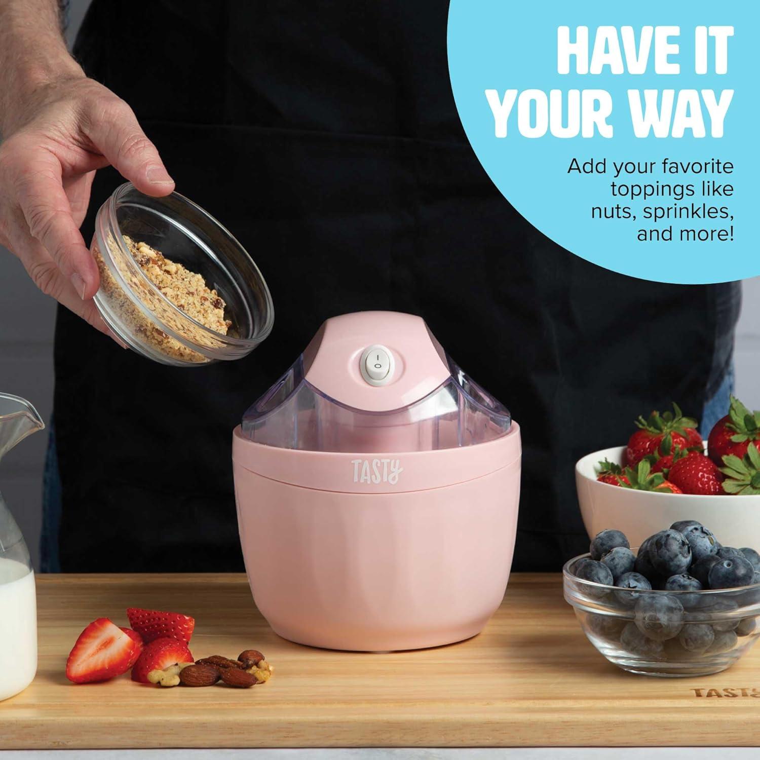 Mini Máquina de Helados Tasty Rosa 1,57 kg Compacta