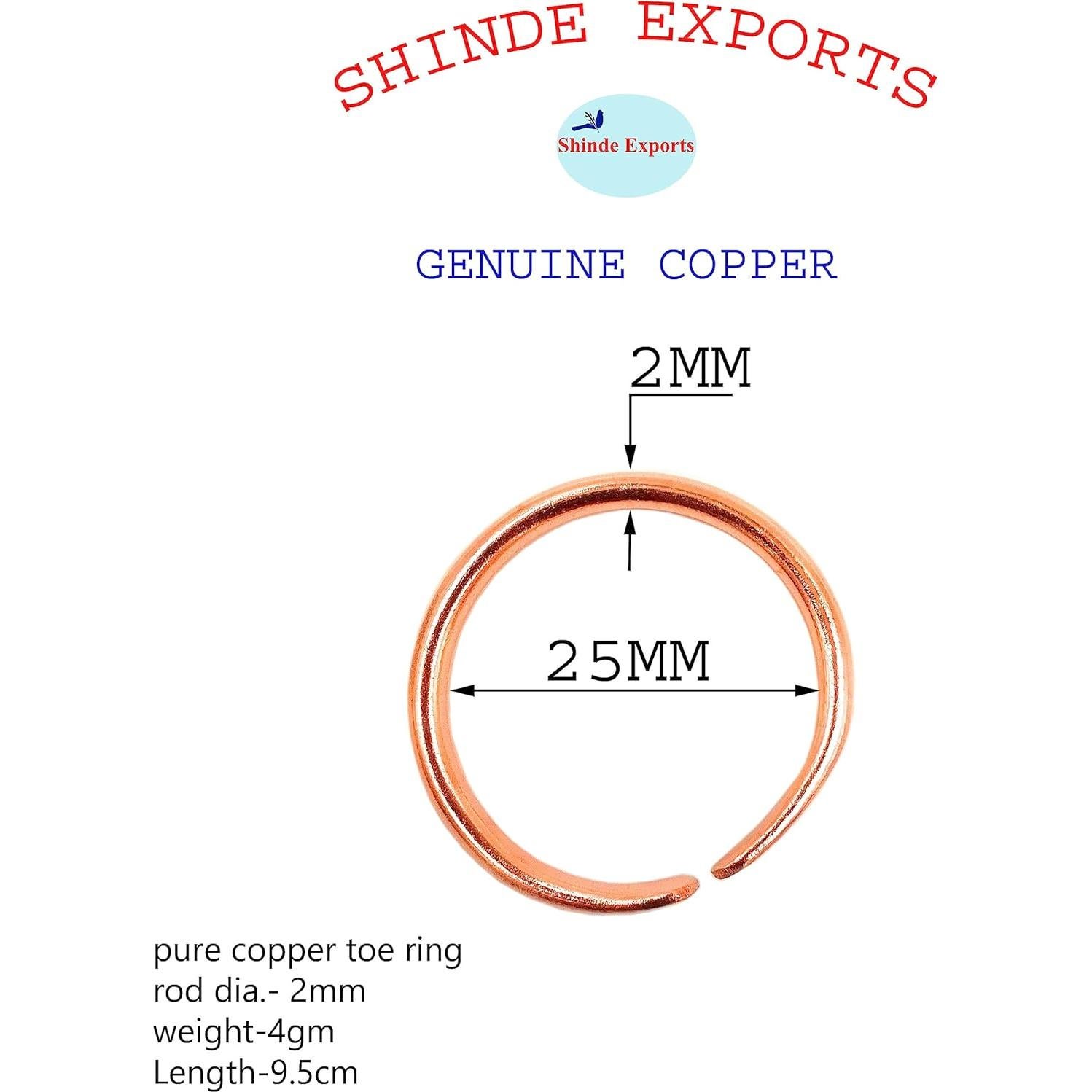 Anillos de Dedo del Pie de Cobre Hechos a Mano - Unisex