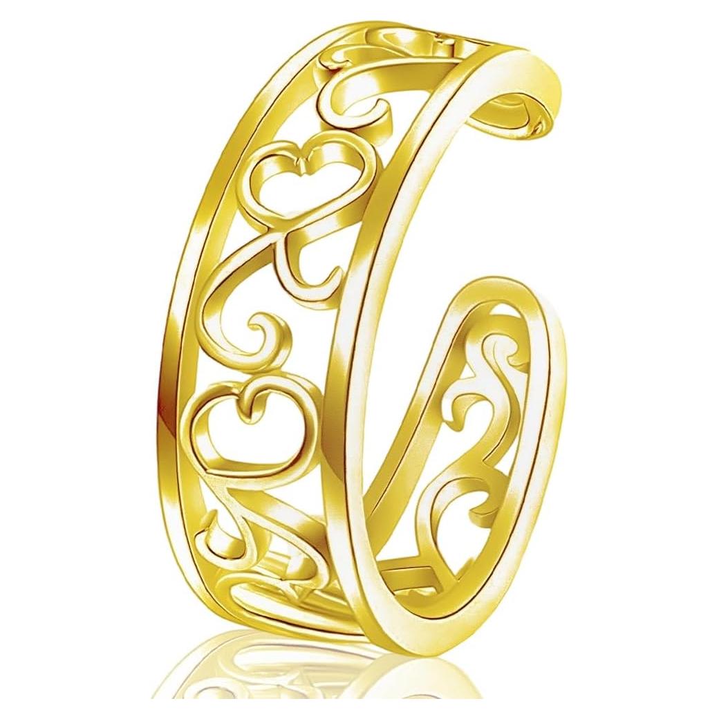Anillo de Dedo del Pie de Oro 14K Ajustable para Mujeres