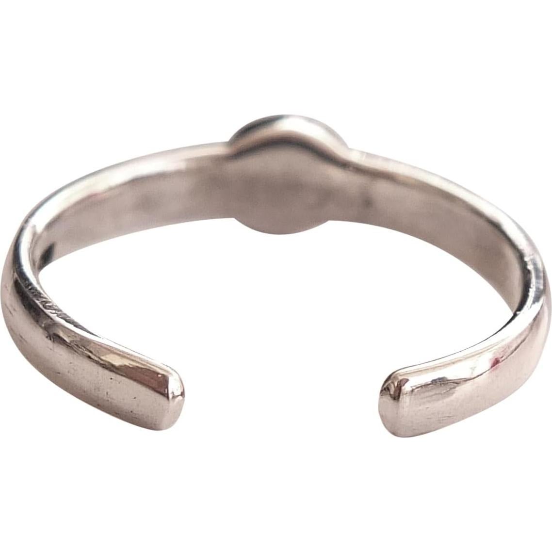 Anillo ajustable de plata esterlina 925 con turquesa 3mm MiYa