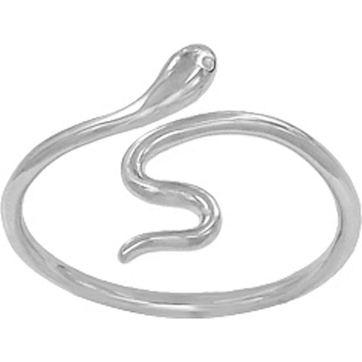 Anillo ajustable de serpiente MiYa en plata esterlina 925