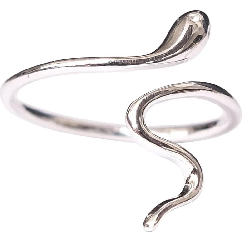 Anillo ajustable de serpiente MiYa en plata esterlina 925