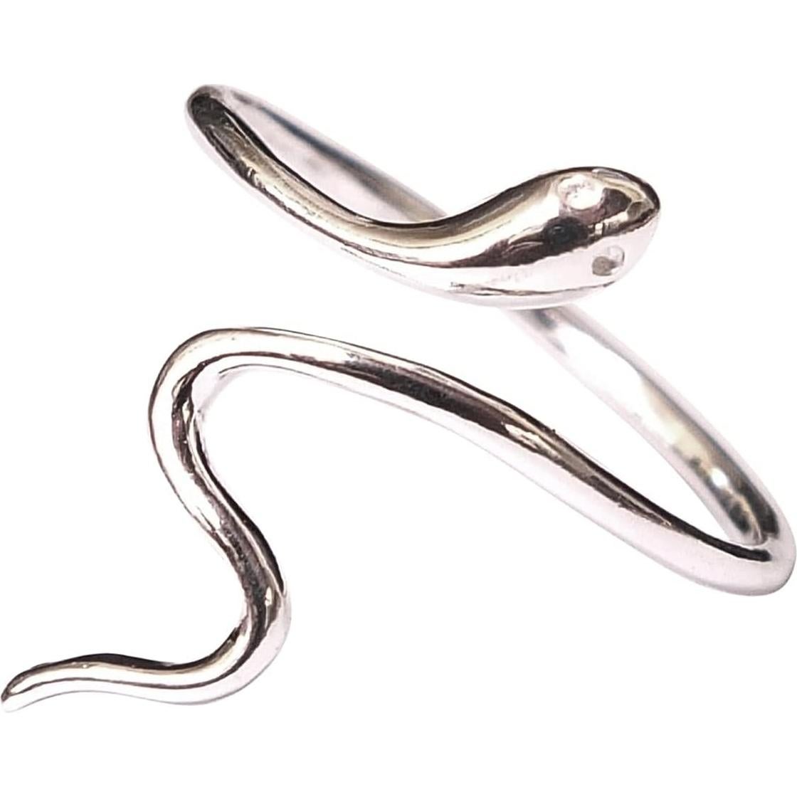 Anillo ajustable de serpiente MiYa en plata esterlina 925