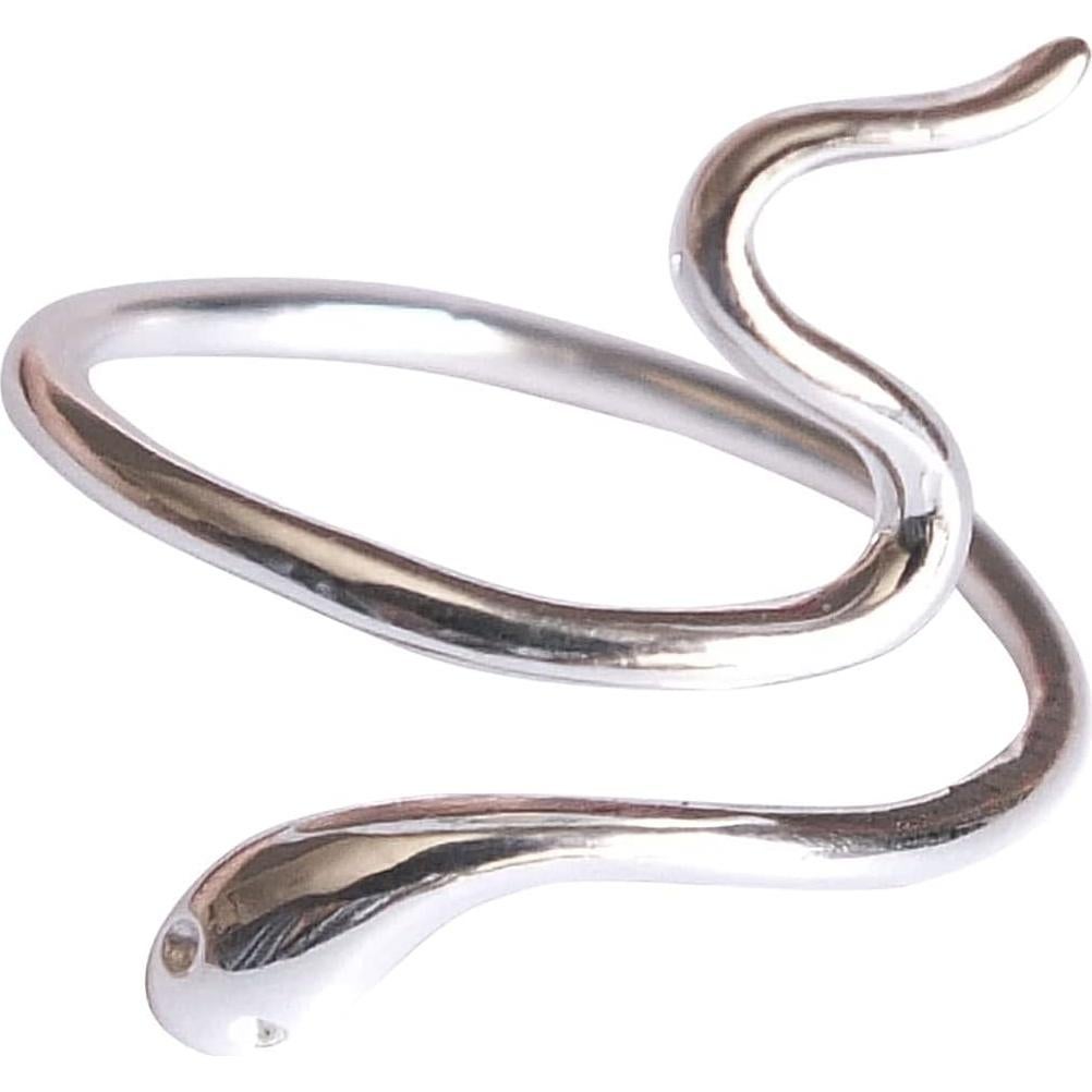 Anillo ajustable de serpiente MiYa en plata esterlina 925