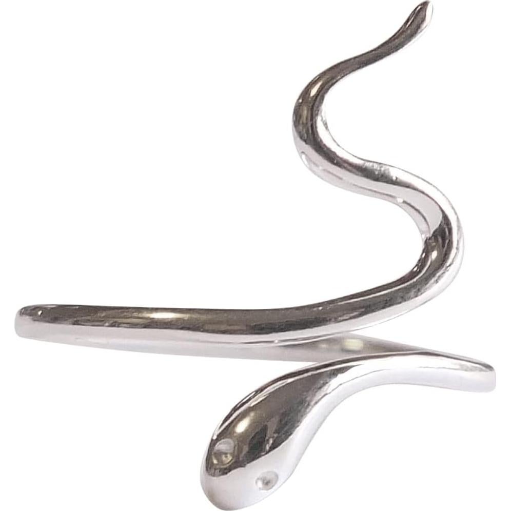 Anillo ajustable de serpiente MiYa en plata esterlina 925