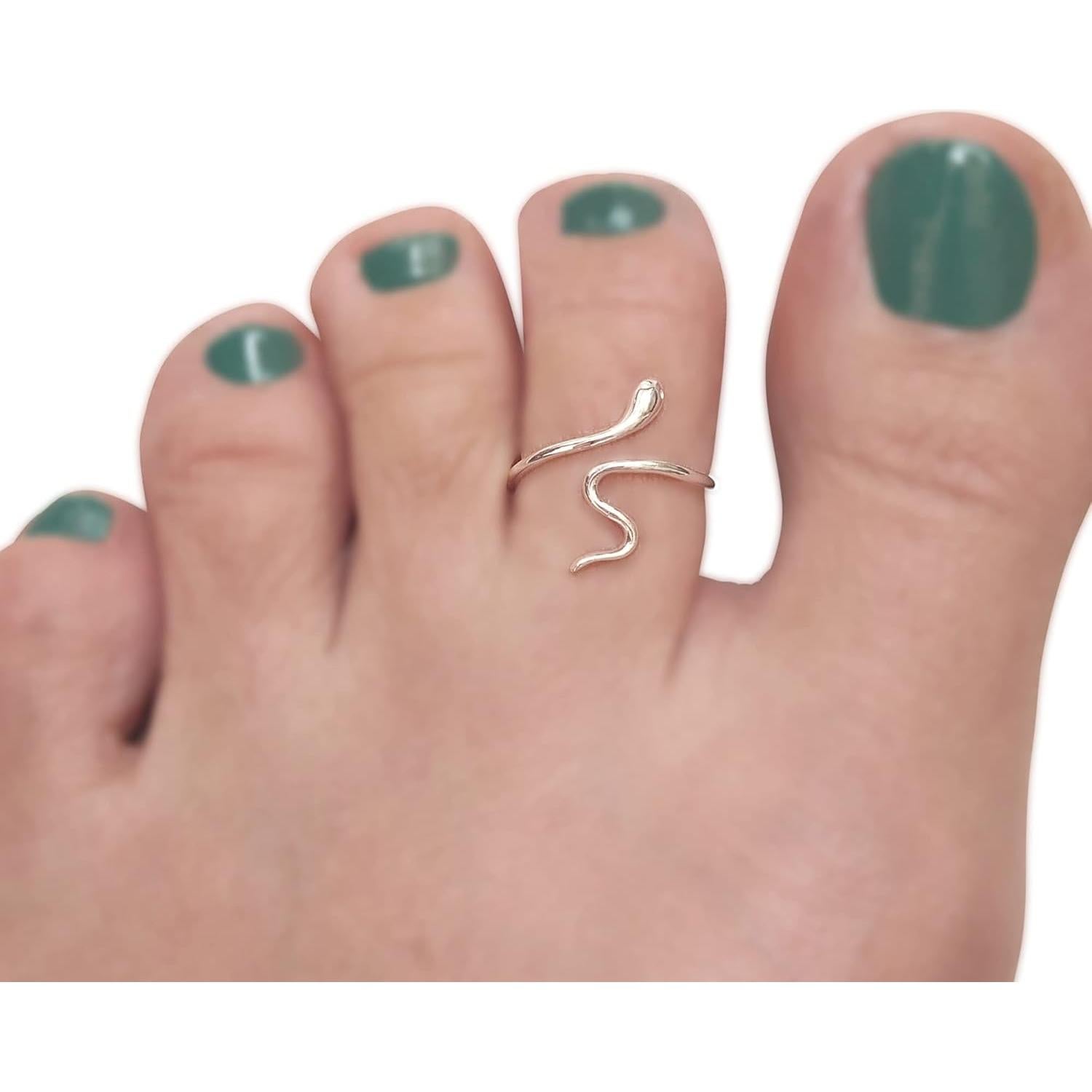 Anillo ajustable de serpiente MiYa en plata esterlina 925