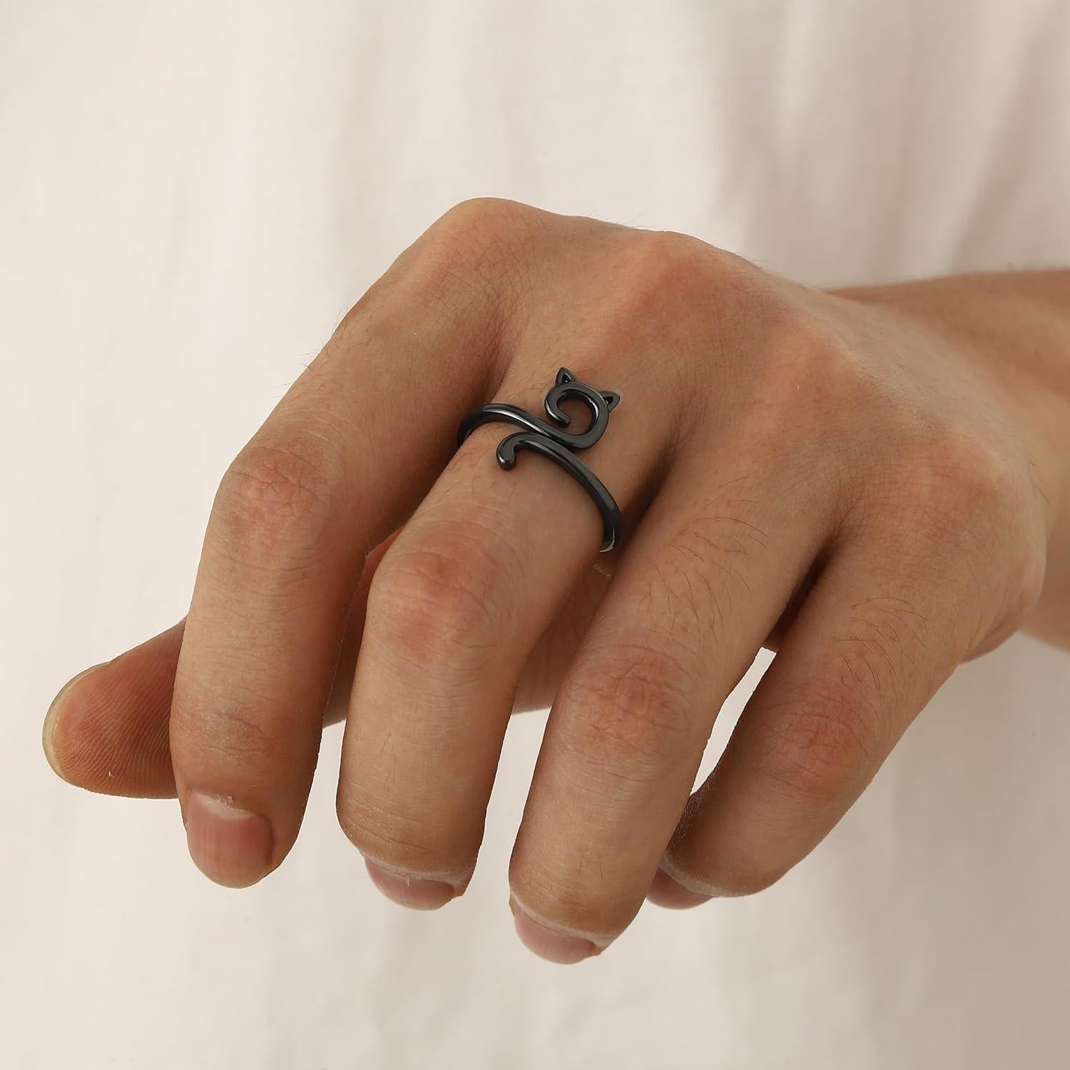 Anillo Ajustable de Gato Lindo Beautlace 18K Oro/Plata