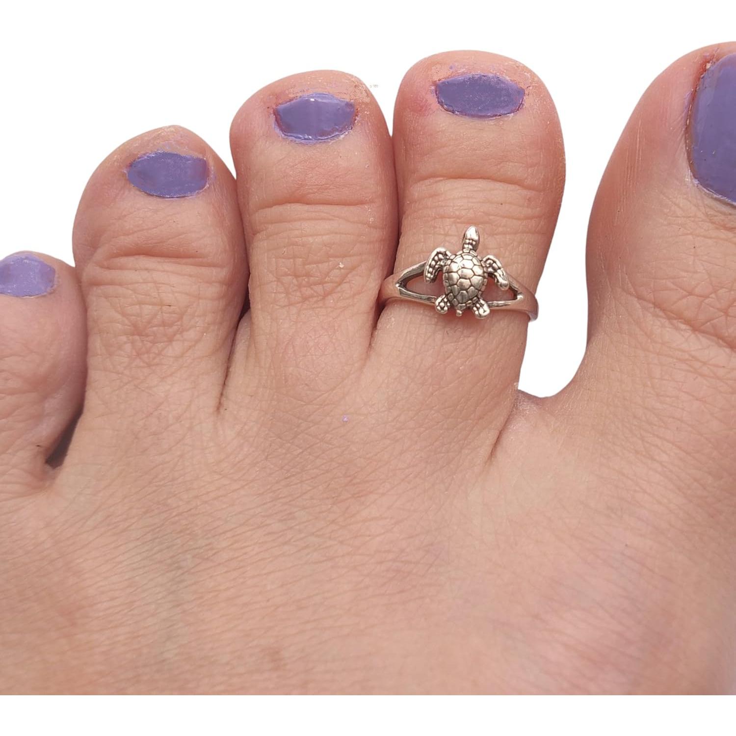 Anillo ajustable de tortuga de plata esterlina 925 MiYa