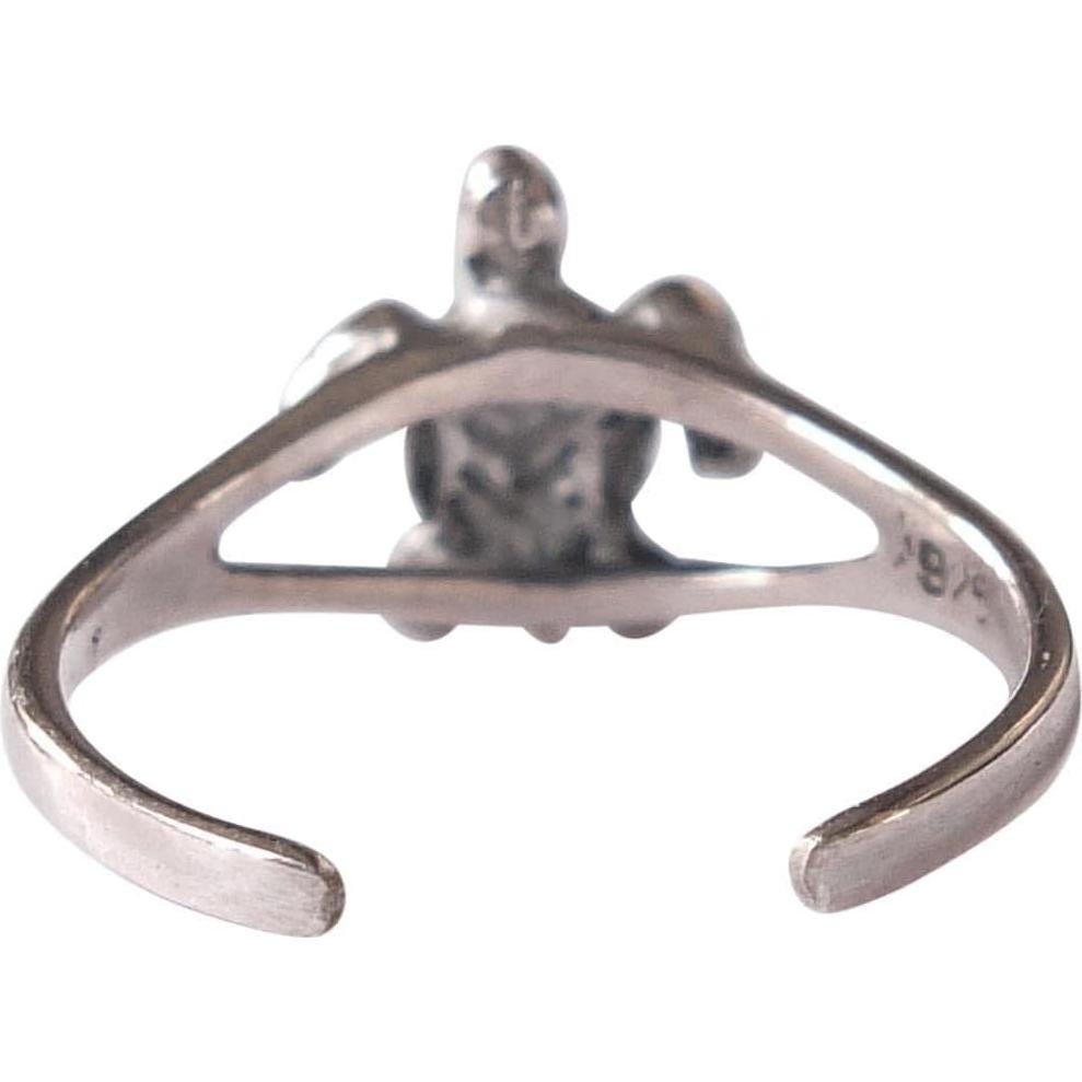 Anillo ajustable de tortuga de plata esterlina 925 MiYa