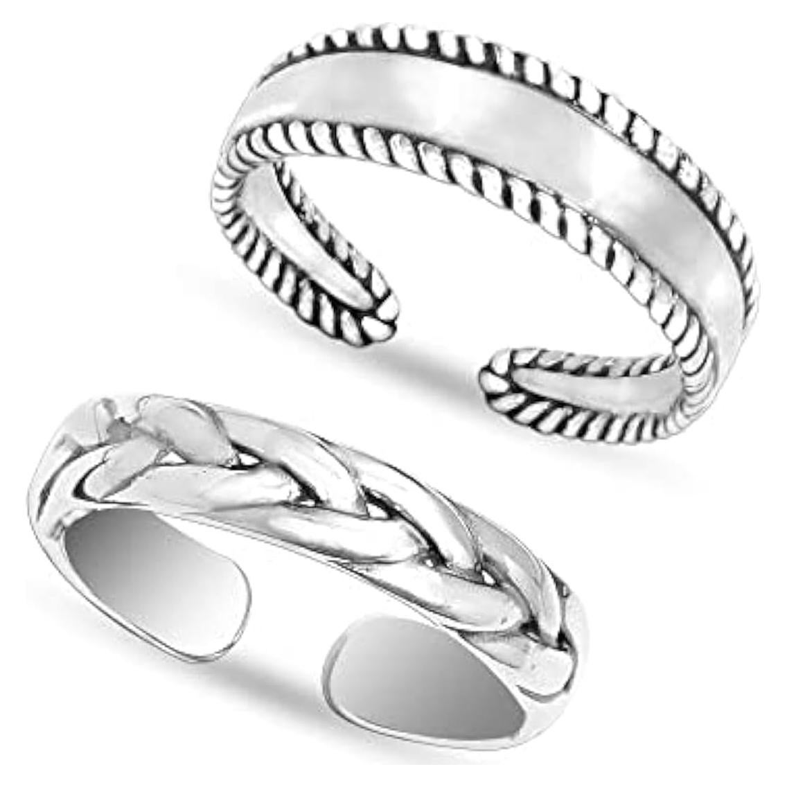 Anillo de Dedo Minimalista LeCalla Plata Esterlina 925 Ajustable