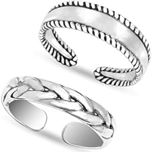 Anillo de Dedo Minimalista LeCalla Plata Esterlina 925 Ajustable