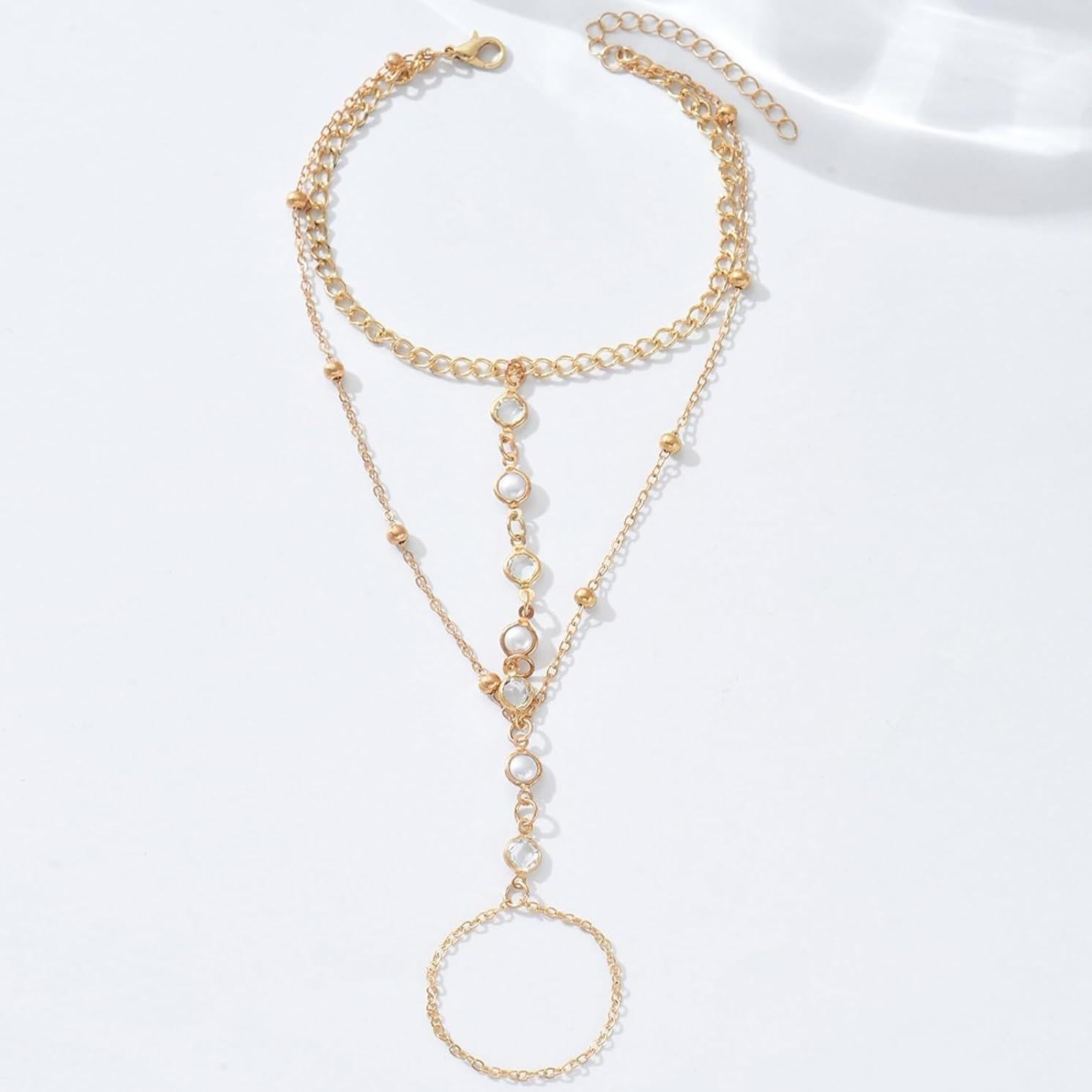 Tobillera de Oro para Mujeres Ajustable YXiu Joyería 0.99 cm