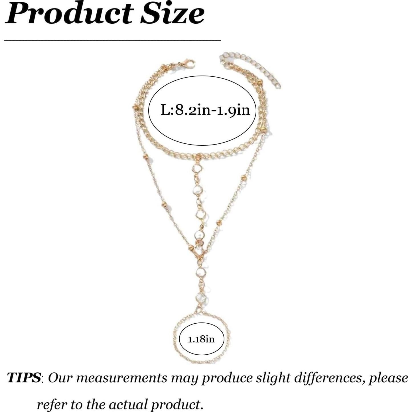 Tobillera de Oro para Mujeres Ajustable YXiu Joyería 0.99 cm