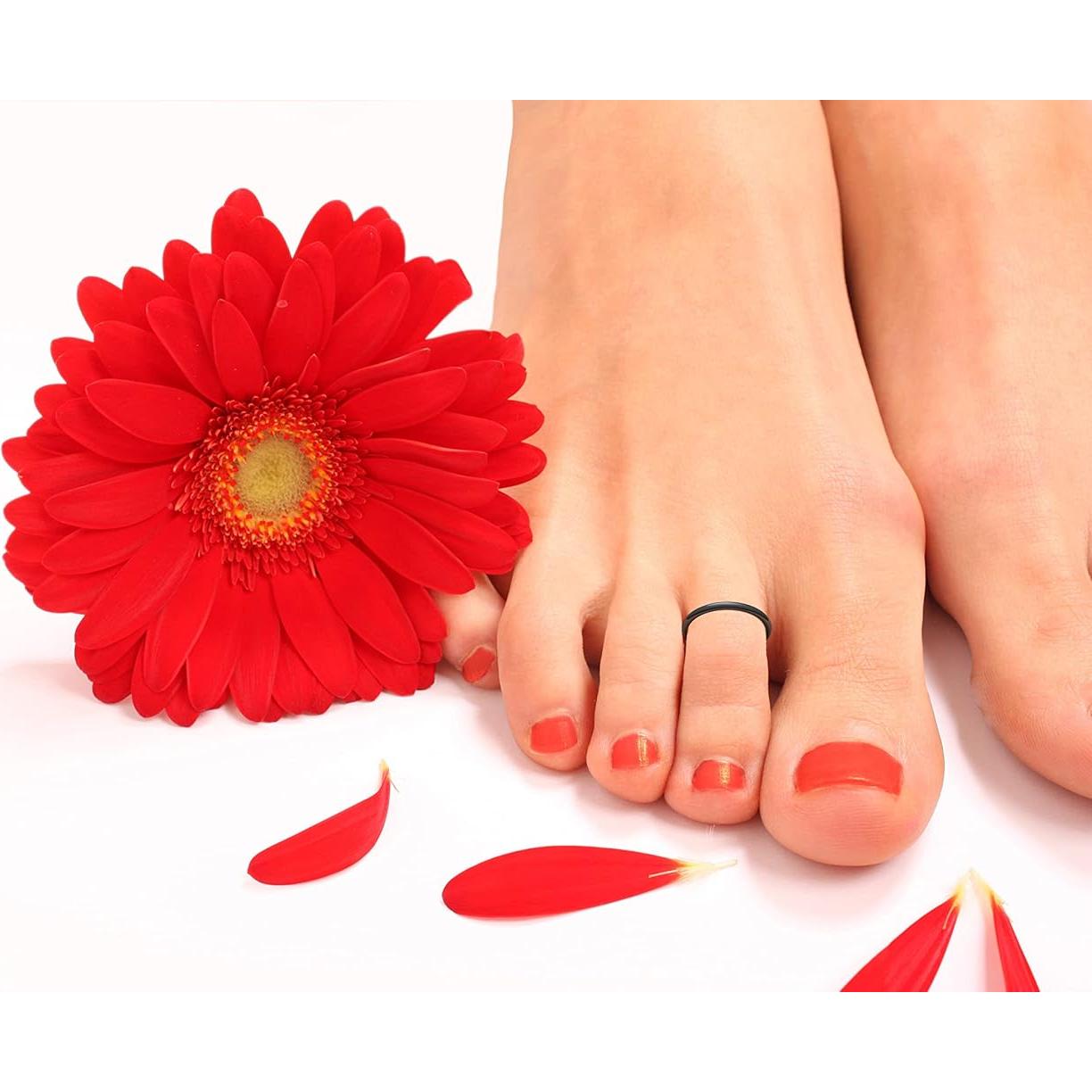 Anillo para dedos de los pies 14mm Oro Negro y Plata Redondo