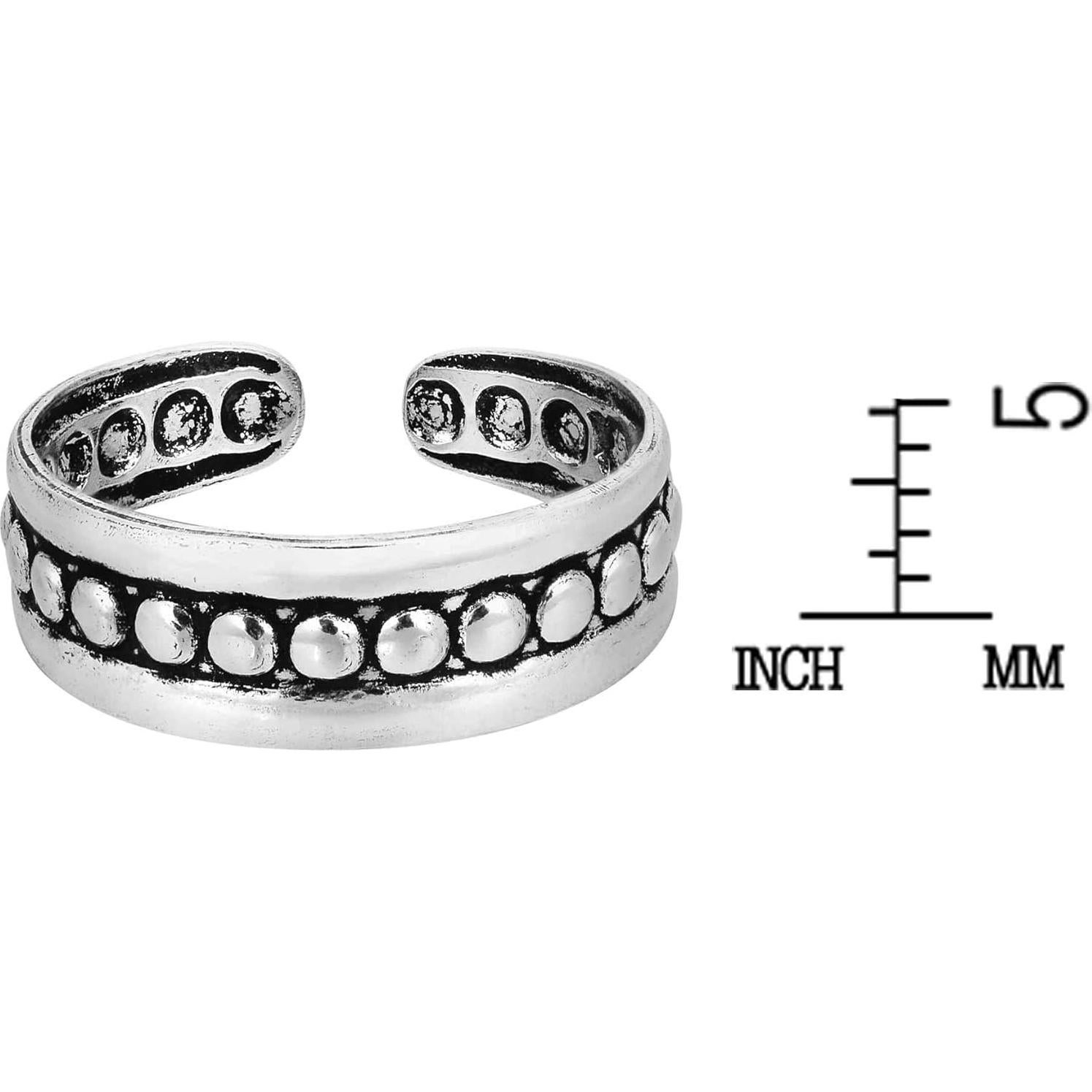 Anillo de Plata de Ley AeraVida Bohemio Ajustable 5mm