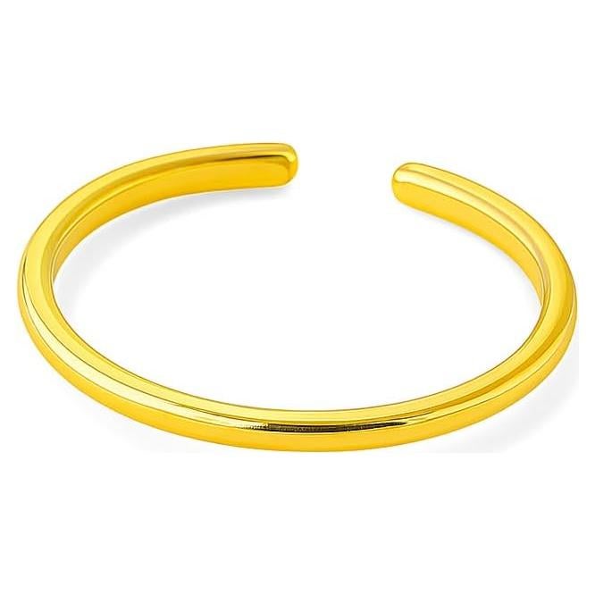 Anillo minimalista de oro de 14K St Clair para mujeres - Banda abierta ajustable