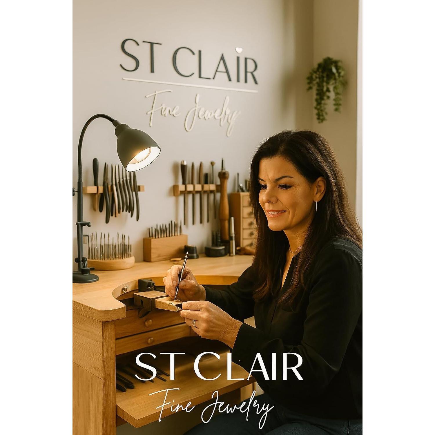 Anillo minimalista de oro de 14K St Clair para mujeres - Banda abierta ajustable