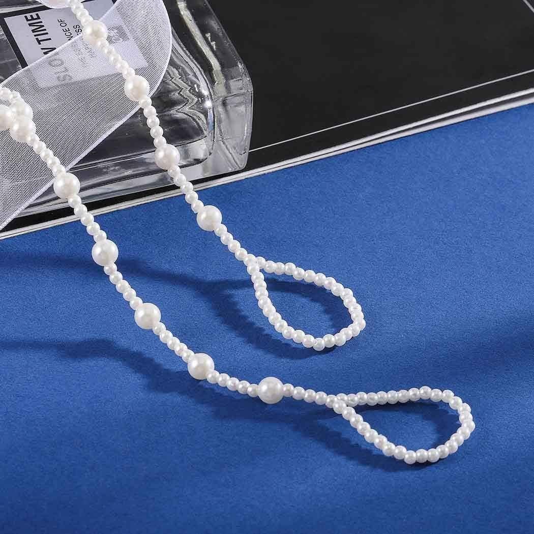 Sandalias Descalzas de Tobillo Yalice con Perlas - 2 Capas