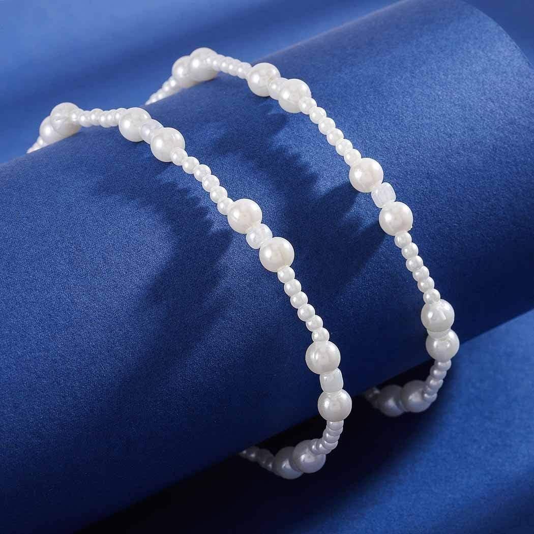 Sandalias Descalzas de Tobillo Yalice con Perlas - 2 Capas