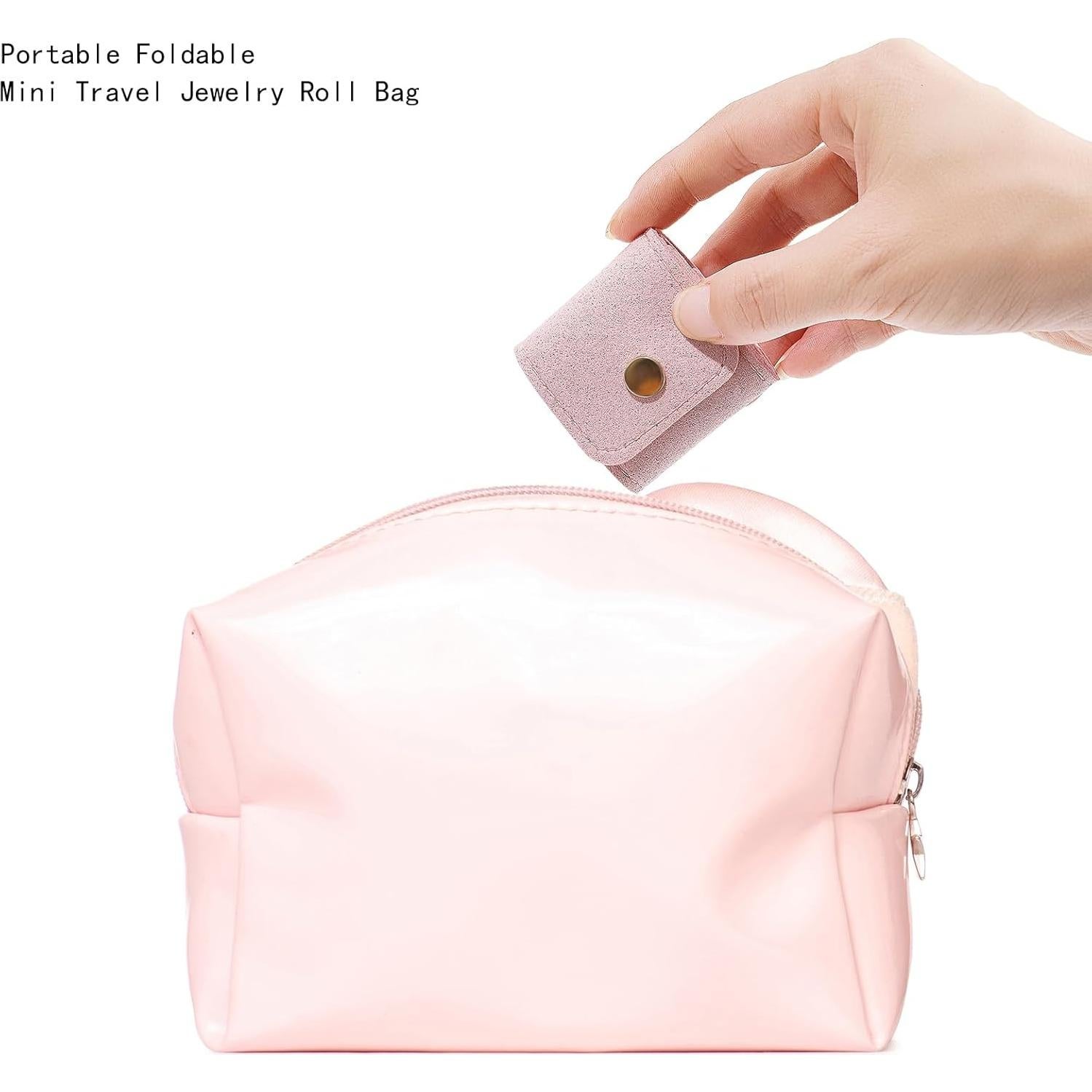 3 Mini Organizadores de Joyería COOKOOKY Beige Plegables