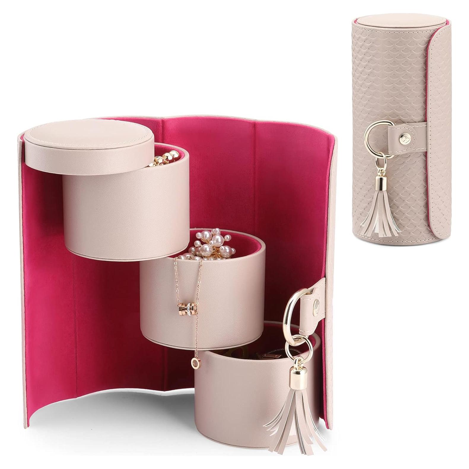 Caja de Joyería Vlando Pequeña Gris, Organizador de Viaje