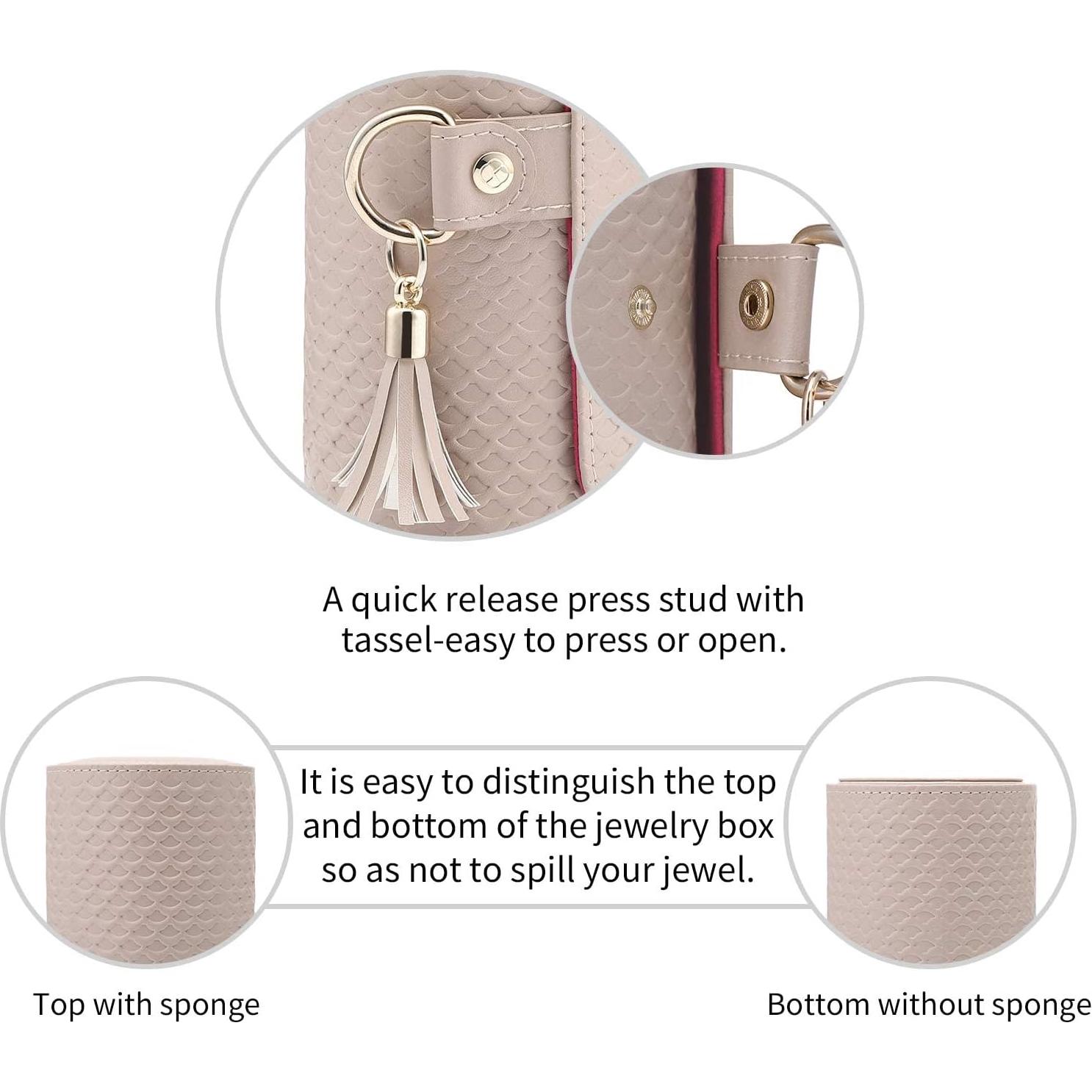 Caja de Joyería Vlando Pequeña Gris, Organizador de Viaje