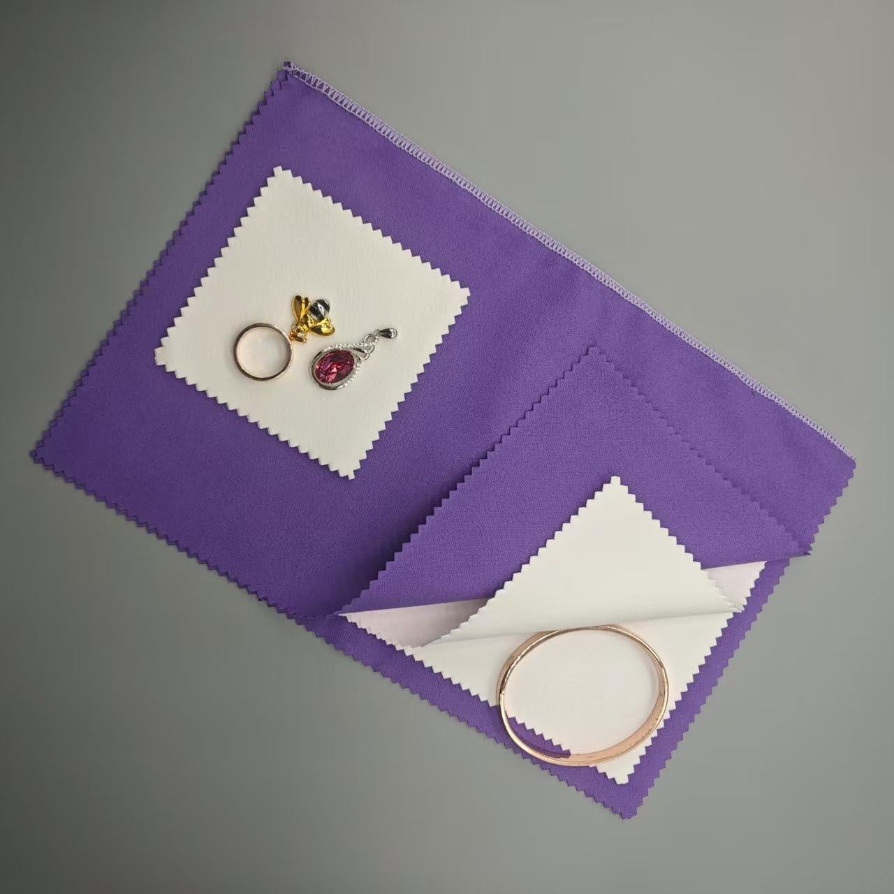 Paño de limpieza USHIGOO para joyas 25x30.5 cm morado oscuro
