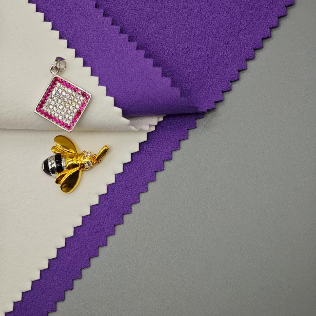 Paño de limpieza USHIGOO para joyas 25x30.5 cm morado oscuro