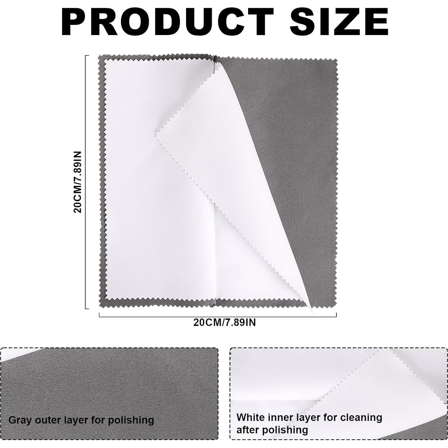Paños de Pulido de Joyería TOYMIS 4 Piezas 20x20cm