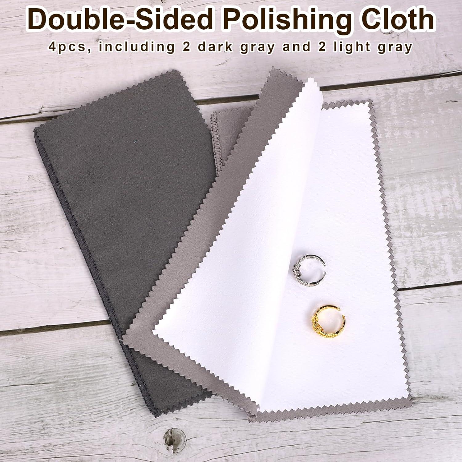 Paños de Pulido de Joyería TOYMIS 4 Piezas 20x20cm