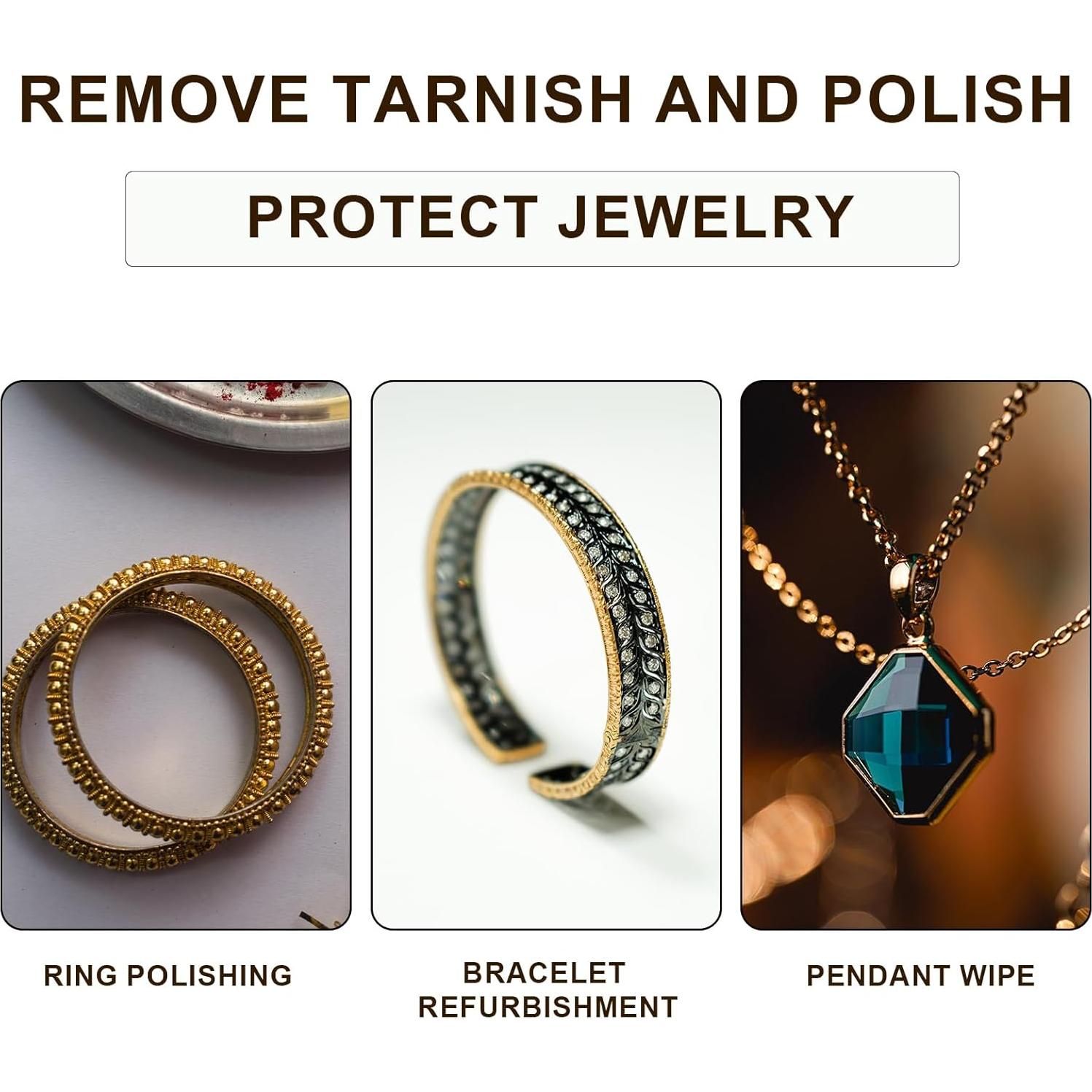 Paños de Pulido de Joyería TOYMIS 4 Piezas 20x20cm