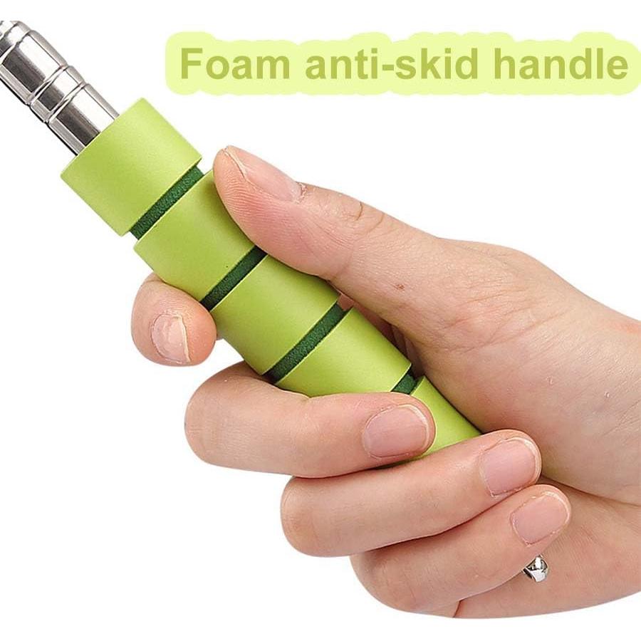 Cuerno de zapato retráctil de acero inoxidable con mango largo