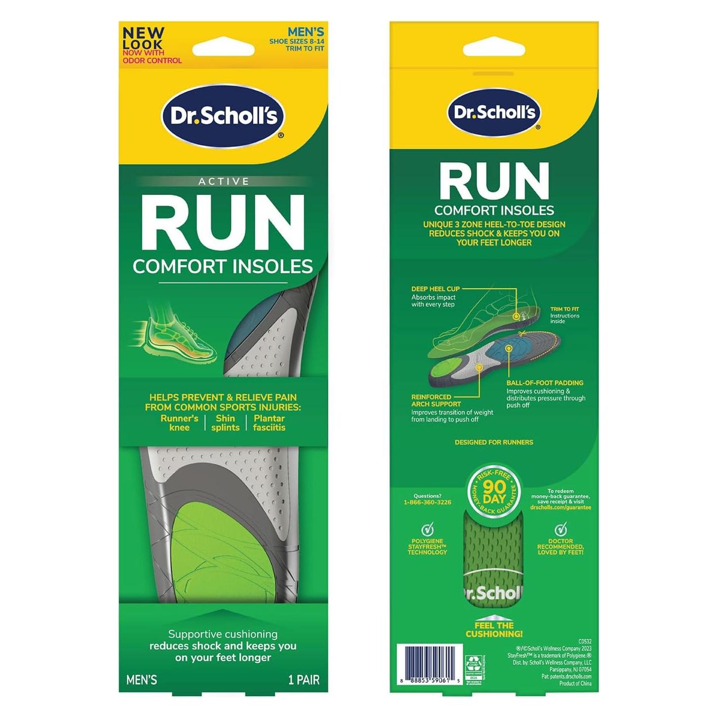 Plantillas Dr. Scholl's Run Active Comfort para Correr Hombre