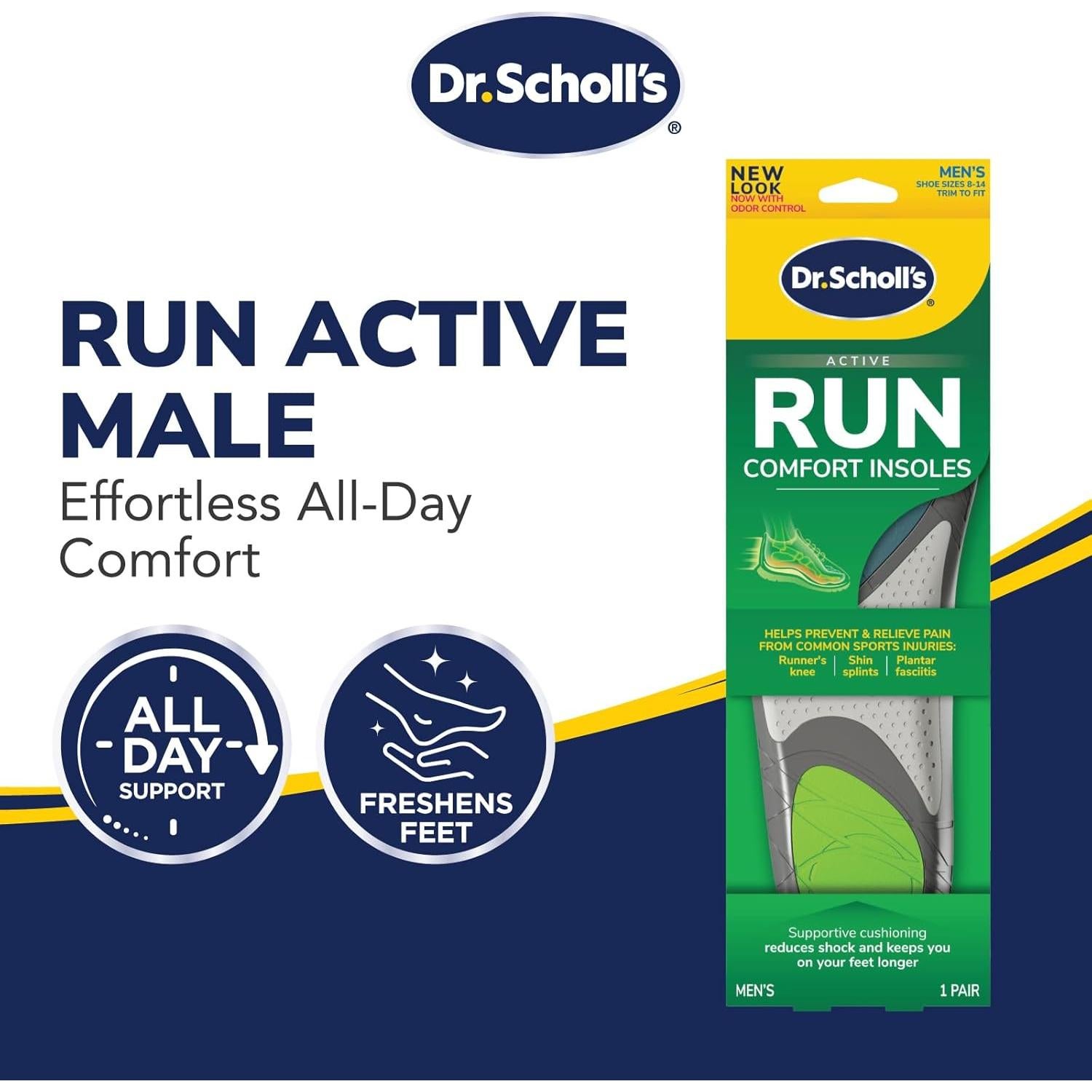 Plantillas Dr. Scholl's Run Active Comfort para Correr Hombre