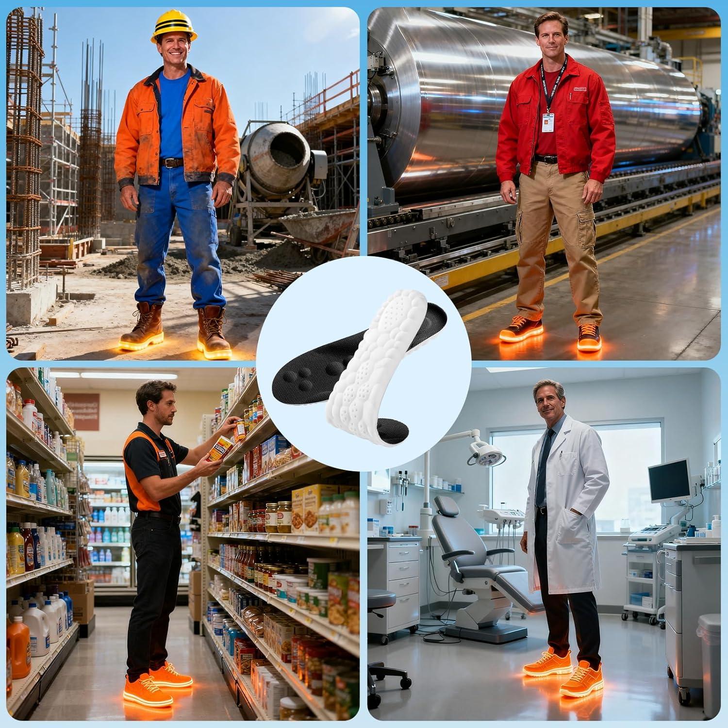 Plantillas de Confort 4D ENLOPQ para Hombres - Espuma Viscoelástica