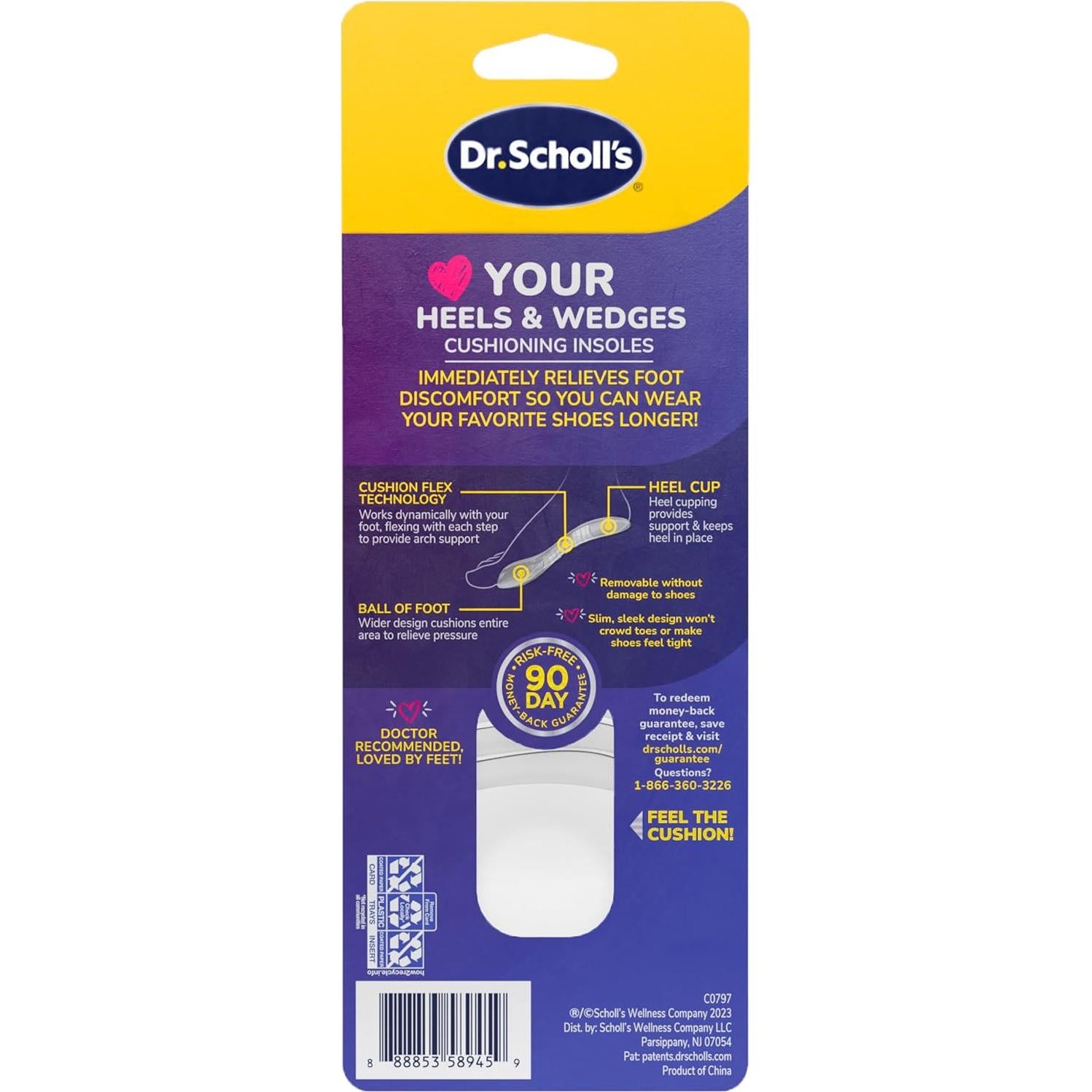 Plantillas Dr. Scholl's 3/4 para Tacones Altos, Comodidad y Soporte