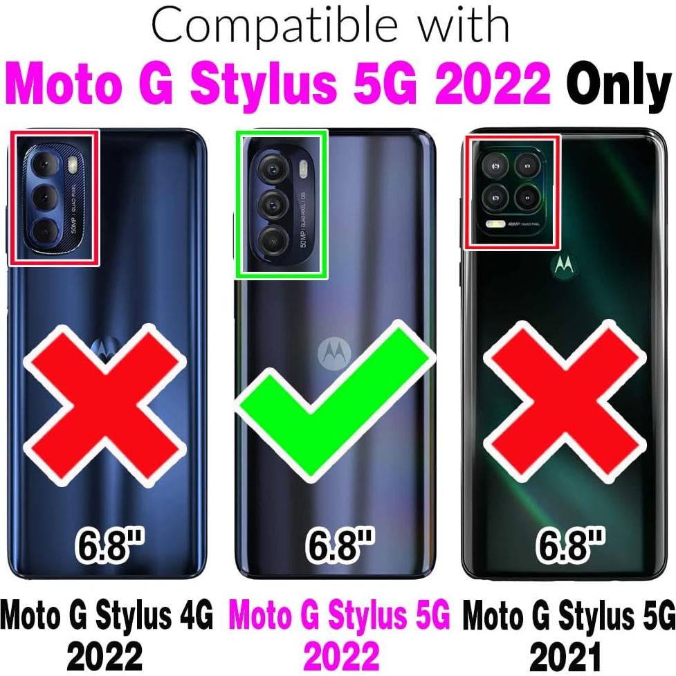 Funda Asuwish para Motorola Moto G Stylus 5G 2022 Oro con Protector