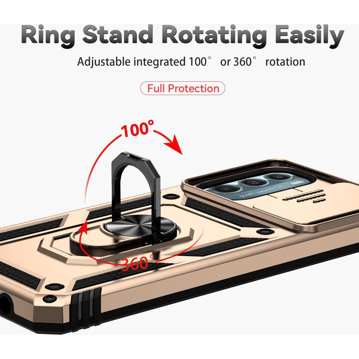 Funda Asuwish para Motorola Moto G Stylus 5G 2022 Oro con Protector