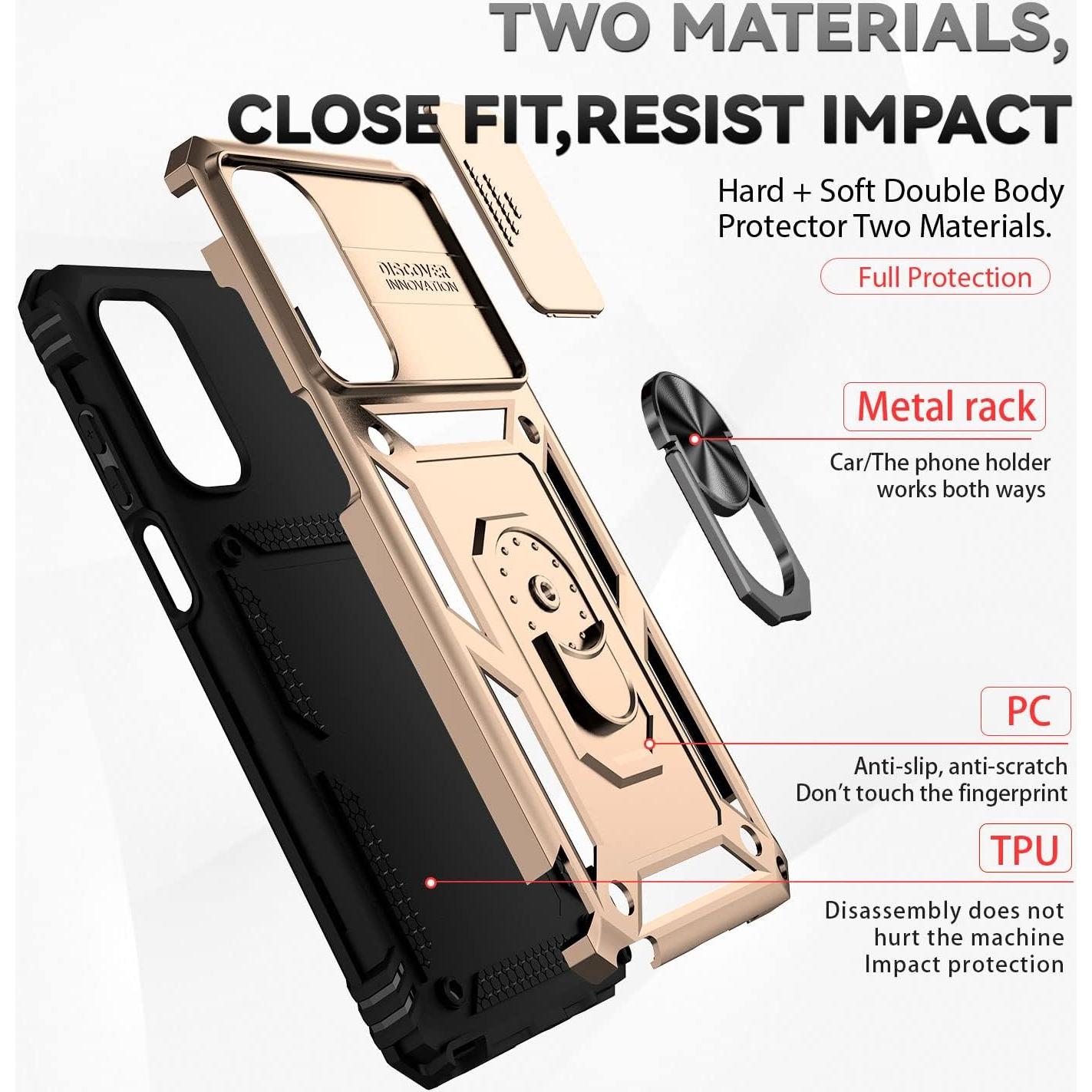 Funda Asuwish para Motorola Moto G Stylus 5G 2022 Oro con Protector