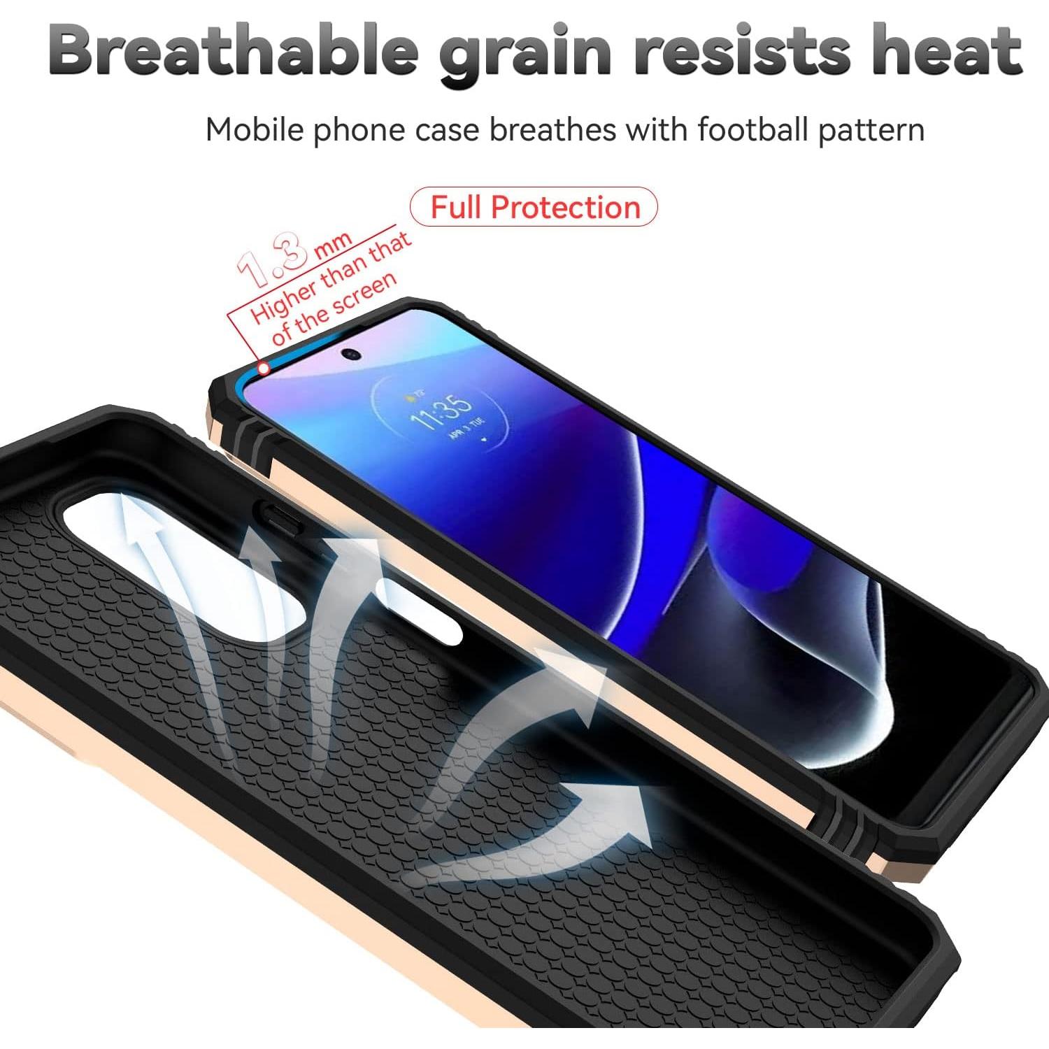 Funda Asuwish para Motorola Moto G Stylus 5G 2022 Oro con Protector