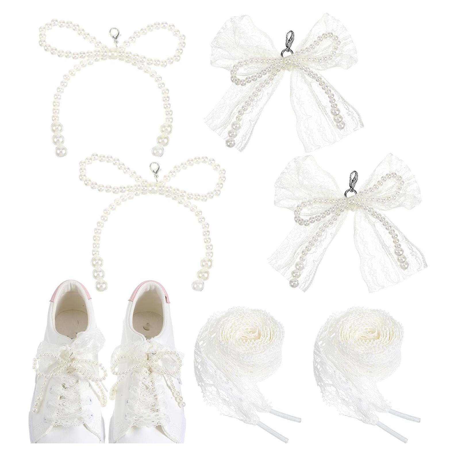 5 Piezas Encantos para Zapatillas Tyqour - Perlas y Lazos